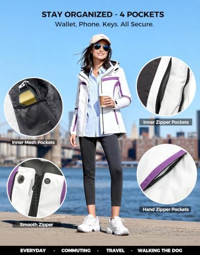Wantdo Women's Waterproof Ski Jacket Warm Snow Winter Coat Snowboard Jacket