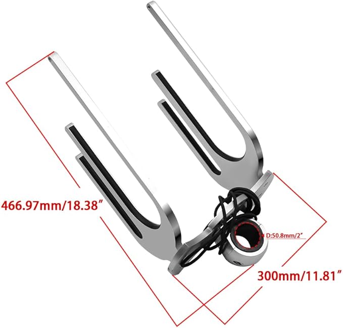 Wakeboard Tower Rack for Boat, Polished Aluminum Wakeboarding Tower Holder, Clamp Fits Tubing Sizes: 1 7/8" to 2 1/2"