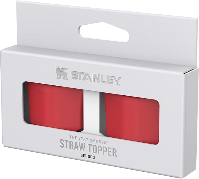 Stanley Quencher Stay Smooth Anti-Pucker Straw Topper 2-Pack | Ergonomic Sip Through Straw Cap for Tumbler with Handle | Silicone Accessory for Drinking Cup | BPA-Free