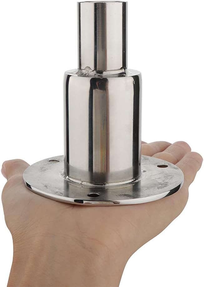 Stainless Steel 316 Straight Thru Hull Exhaust Skin, Fitting 24mm Tube Pipe Socket Hardware, for Diesel Parking heaters