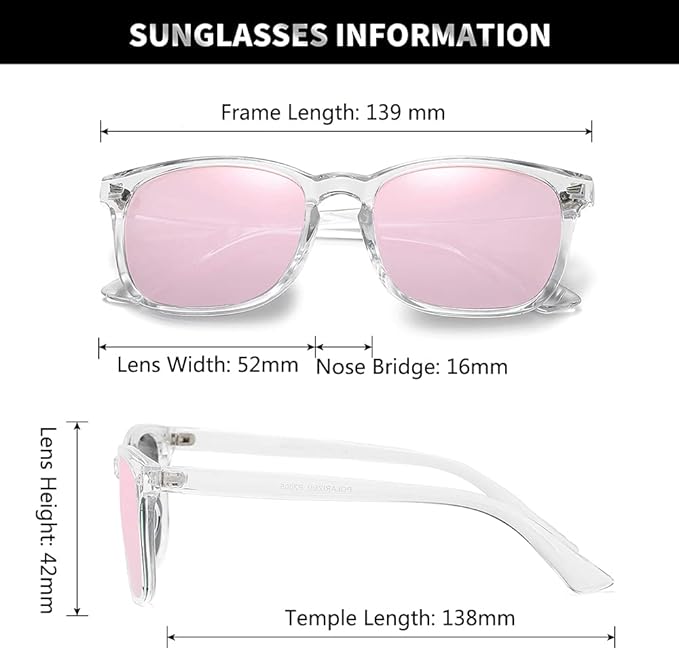 DUSHINE レディース 偏光サングラス クラシックレトロスタイル UV400保護