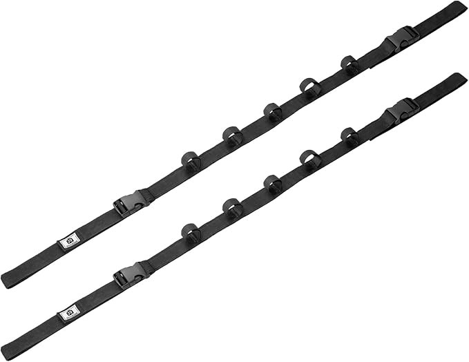Vehicle Fishing Rod Holder, Car Fishing Pole Roof Rack Inside, 5 Rod Capacity, Heavy Duty Adjustable 30-54 Inch, Fishing Rod Carrier Fishing Pole Storage Straps for Truck Car SUV Wagons Van