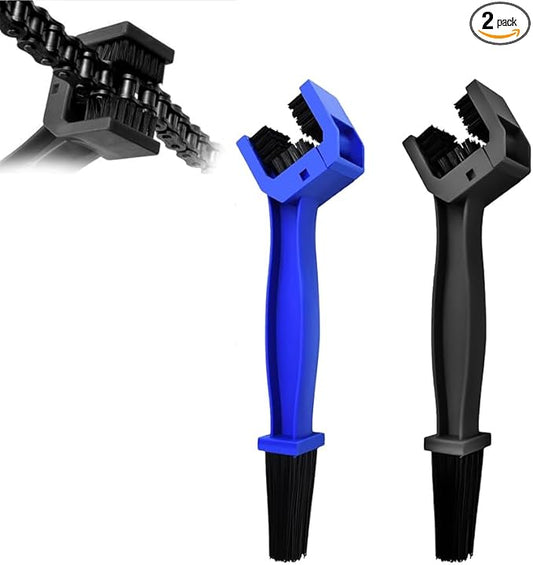 2 PCS Bike or Motorcycle Chain Washer,Grunge Brush Chain Degreaser for Bicycle Motorcycle Chain Brush, Universal Bicycle Chain Cleaning Brush Tool for Mountain Bike Heavy Duty Motorcycle ，(Blue，Black)