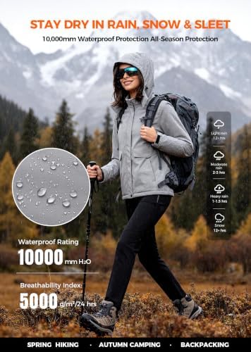 wantdo Women's Waterproof Ski Jacket Warm Fleece Lined Snow Winter Coat