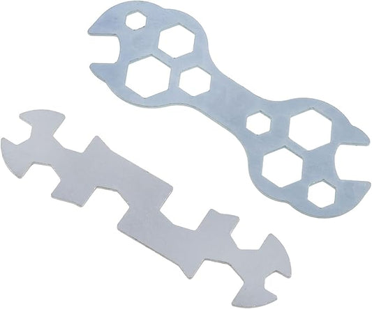 AYLIFU 2 PCS Multi-Hole Bicycle Wrench Steel Galvanized Mountain Bike Wrench Multi-Functional Bike Repair Tool