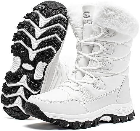 HOBIBEAR Kids Winter Snow Boots Waterproof Outdoor Warm Faux Fur Lined Shoes