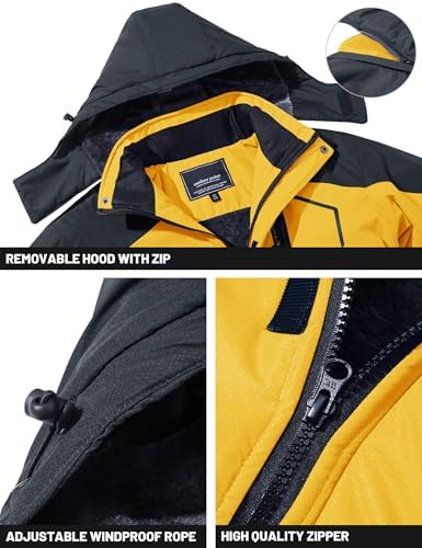 TACVASEN Men's Winter Skiing Jackets Waterproof Thermal Snowboard Coats