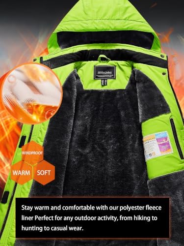 TACVASEN Women's Winter Coats Waterproof Snow Ski Jacket Warm Fleece