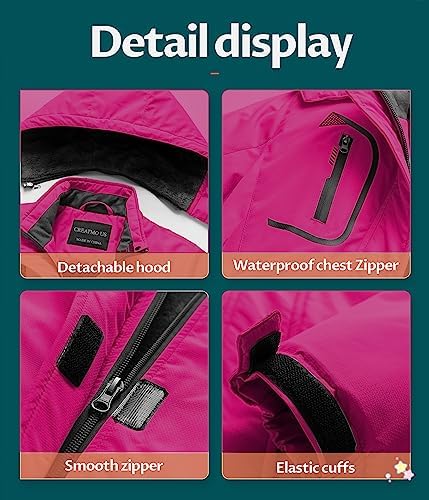 Girl's Waterproof Ski Jacket Warm Winter Snow Coat Windproof Snowboarding Rain Jacket