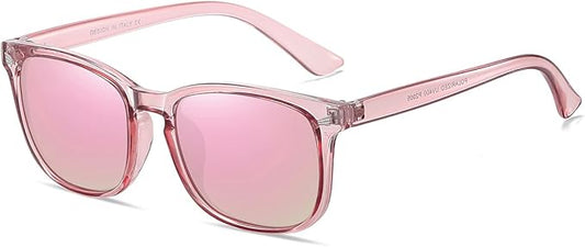 DUSHINE 偏光サングラス レディース クラシックレトロスタイル UV400保護