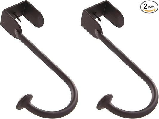 Hardware Essentials 852328 Over The Door Hook Oil Rubbed Bronze (Pack of 2)