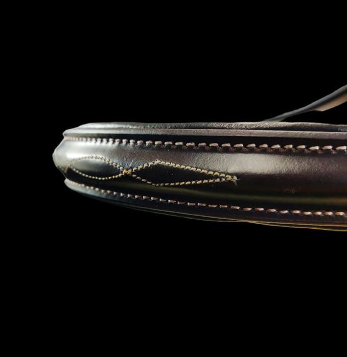 Hunter Bridle - Fancy Stitch with Removable Flash – Anatomical Padded Crown, Classic Hunter Style