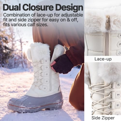 FREE SOLDIER Women's Winter Snow Boots Waterproof Shell