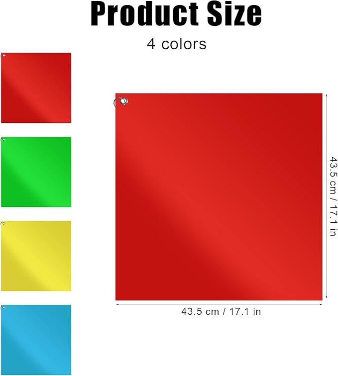 4pcs Horse Training Flag, 5.25 Feet Red Telescopic Flag Poles with 17.1x17.1inch Retractable Horse Training Equipment Horse Flag (Four Colors)