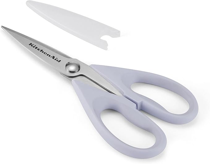 KitchenAid 万能キッチンはさみ 保護シース付き 高耐久ステンレススチール製はさみ 食洗機対応 ソフトグリップで快適なハンドル 8.72インチ ラベンダークリーム