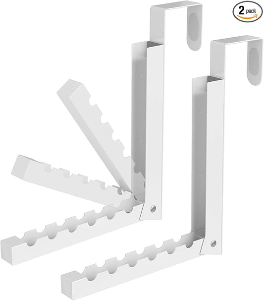 Over The Door Hanger Folding Clothes Drying Rack, Folding Hanging Clothes Rack for Indoor Laundry Room Bathroom Compact Small Space Foldable Portable Over Door Hanging Hook Collapsible