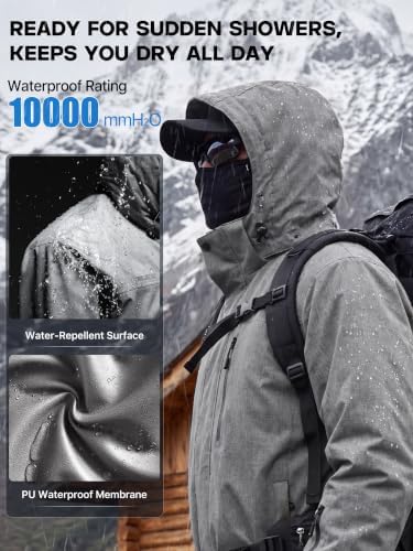 FREE SOLDIER Men's Winter Ski Snow Jacket Warm Fleece Lined Coats