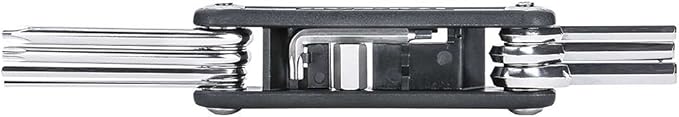 Topeak X-Tool+ 11-Function Folding Bike Multi-Tool – Compact Portable Bicycle Repair Kit with Allen, Torx, and Phillips Wrenches – Durable Chrome Vanadium Steel Construction