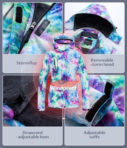 Women's Mountain Waterproof Ski Jacket Windproof Snowboarding Jacket Warm Winter Coat Raincoat