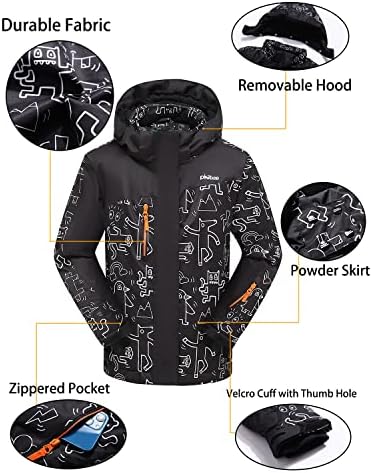 Big Boy's Waterproof Breathable Snowboard Ski Jacket