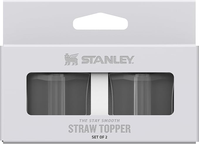 Stanley Quencher Stay Smooth Anti-Pucker Straw Topper 2-Pack | Ergonomic Sip Through Straw Cap for Tumbler with Handle | Silicone Accessory for Drinking Cup | BPA-Free