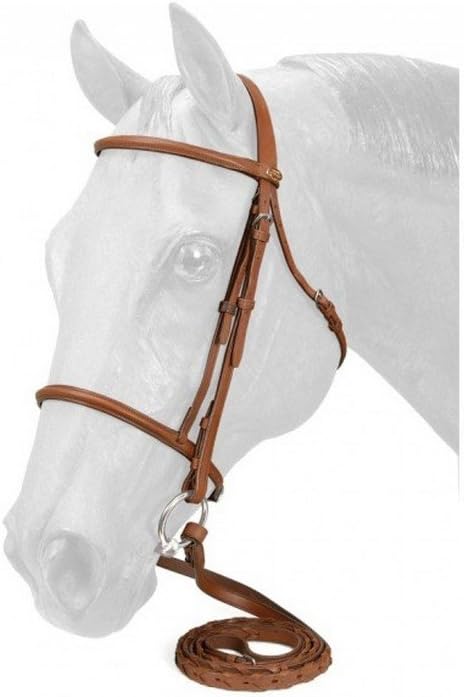 Tough 1 Silver Fox Raised Snaffle Bridle