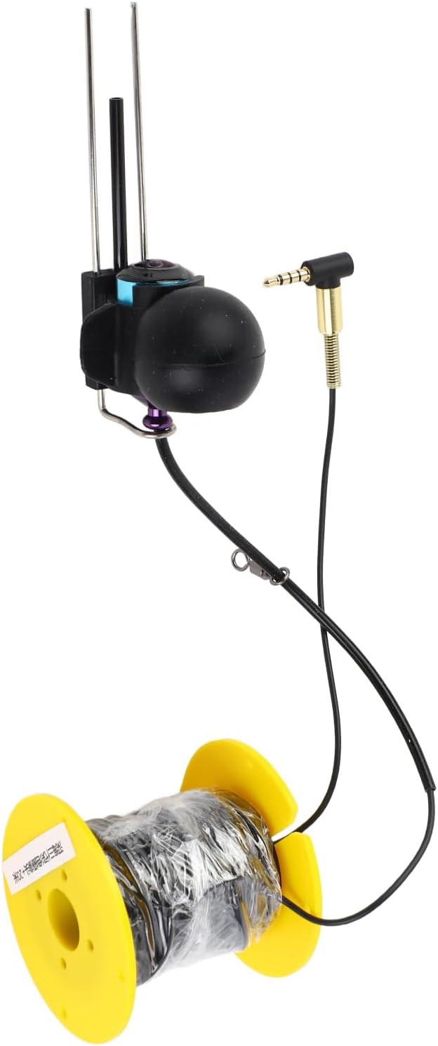 Underwater Fishing Camera with 65ft Cable – CVBS Format HD Transmission, 3.5mm Plug for Boat Fish Finders