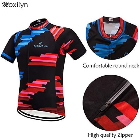 Men's Quick-Dry Cycling Jersey Set Road Bike Bicycle Shirt + Bib Shorts with 9D Gel Pad MTB Riding Clothing Kit