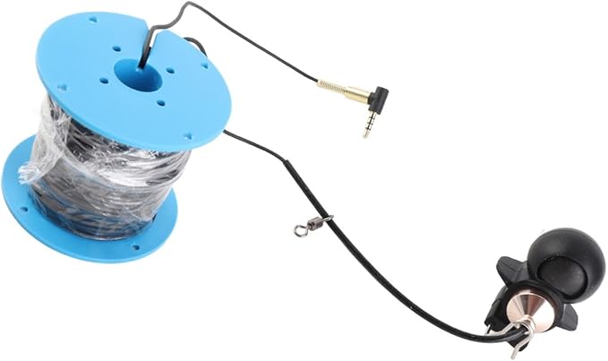 Underwater Fishing Camera with 65ft Cable – CVBS Format HD Transmission, 3.5mm Plug for Boat Fish Finders