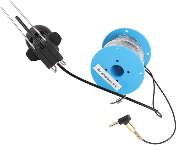 Underwater Fishing Camera with 65ft Cable – CVBS Format HD Transmission, 3.5mm Plug for Boat Fish Finders