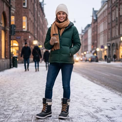 GLOBALWIN Women's Waterproof Winter Boots Snow Boots For Women
