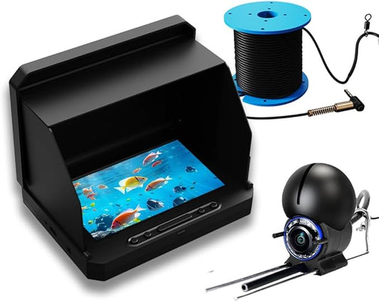 Underwater Fishing Camera Cable Length 30M Fish Finder 5.0 Inch IPS Display Underwater 220° Fishing Camera HD Night Vision