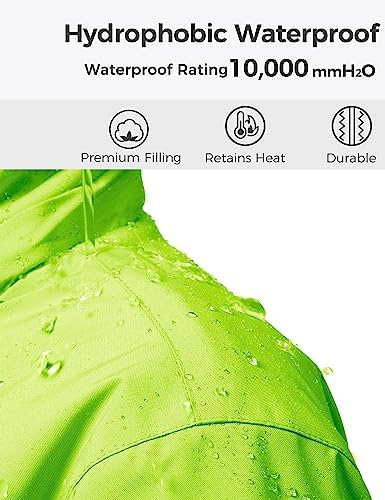 wantdo Girls Winter Ski Coat Fleece Snowboarding Jacket Waterproof 10000mm