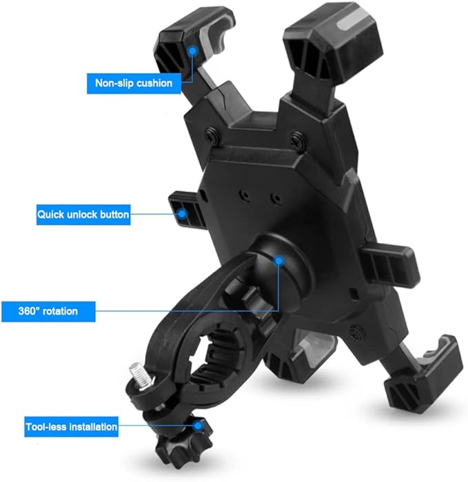 Motorcycle Phone Stand,Bike Cell Phone Stand,Bicycle Phone Mount,Mountain Electric Dirt Adult Bikes Accessories Fits All 3.5-6.8 inches Cellphones