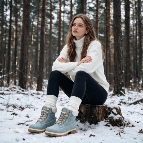 COTTIMO Womens Snow Hiking Winter Boots Casual Fur Lined Fashion Boots