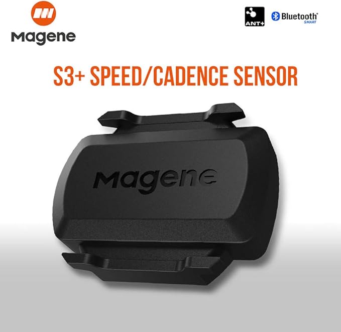 Magene Outdoor/Indoor Speed/Cadence Sensor for Cycling, Wireless Bluetooth/Ant+ Bike Computer RPM Sensor for Road Bike or Spinning Bike and Trainers Compatible with Onelap, Wahoo Fitness, Zwift