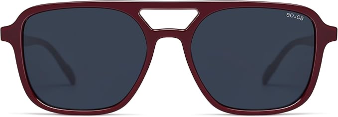 SOJOS Retro Aviator Sunglasses for Women Men,Trendy Rectangle Womens Mens Shades Sun Glasses SJ2202