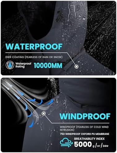 WULFUL Women's Waterproof Ski Jacket Warm Winter Coats Windproof Winter Jackets for Women Fleece Lined Windbreaker with Hood
