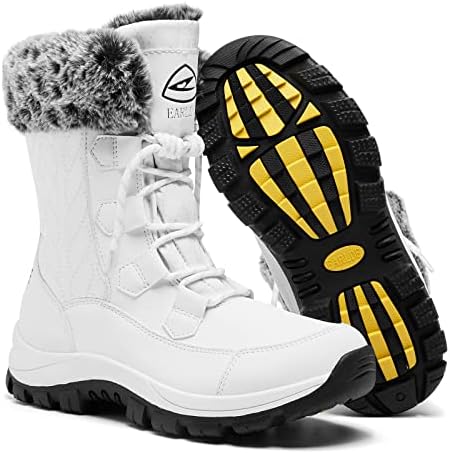 EARLDE Women's Snow Boots Waterproof Mid-Calf Winter Boots