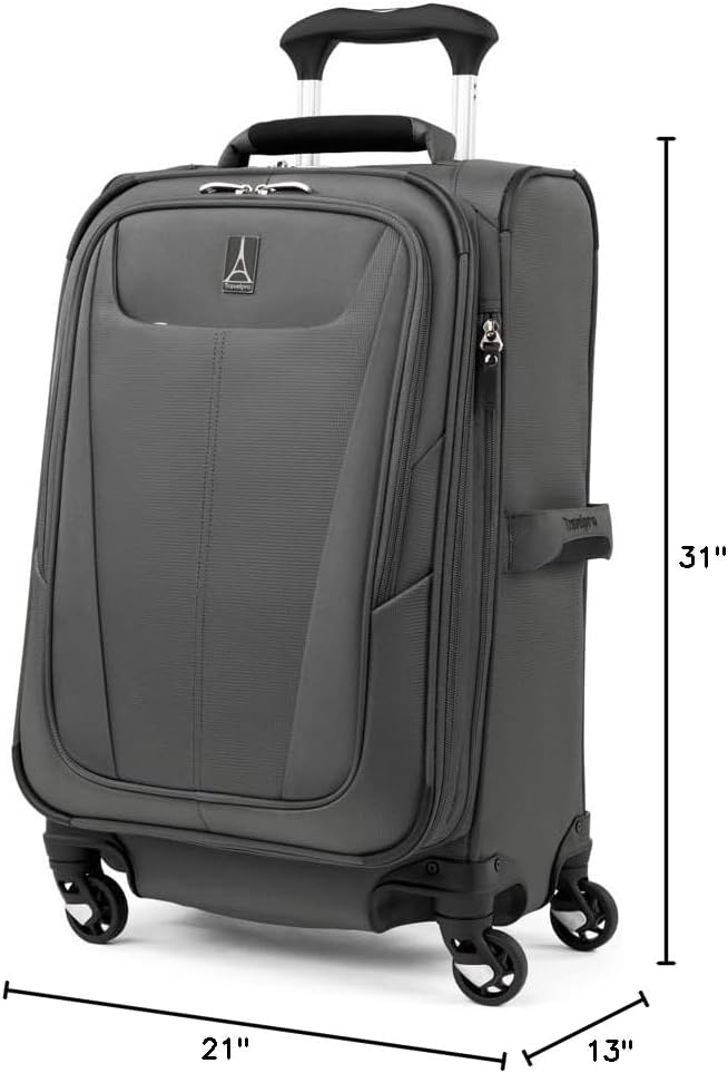 Travelpro Maxlite 5 ソフトサイド 拡張可能 スピナーホイール4個付き 軽量スーツケース 男女兼用 シャドーグレー 2点セット (21/29)
