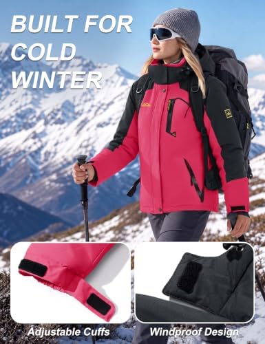MAGCOMSEN Winter Coats for Women Ski Jackets Snow Waterproof Warm Rain Coat