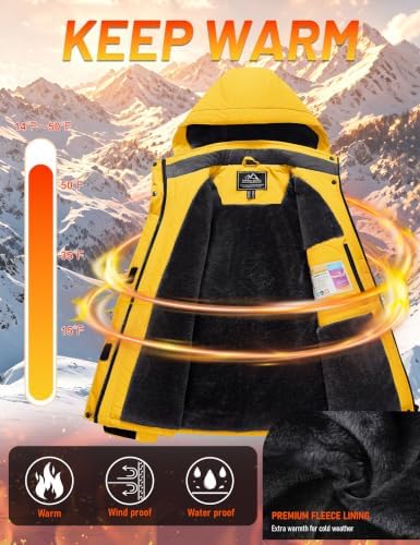 MAGCOMSEN Winter Coats for Women Ski Jackets Snow Waterproof Warm Rain Coat