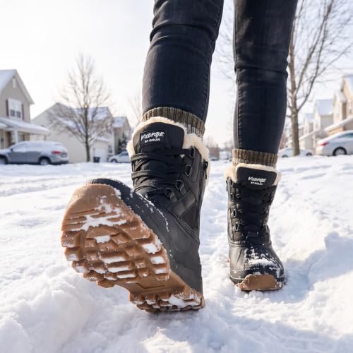 KOLILI Womens Winter Snow Boots Waterproof Warm Duck Walking Boots