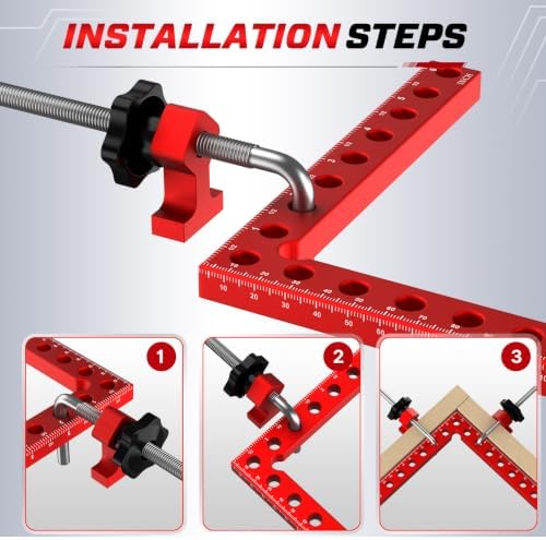 Corner Clamps for Woodworking, 90 Degree Clamp (Red, 12Pack Corner Clamps)