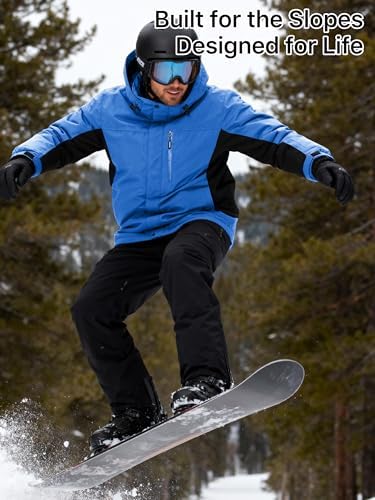 FREE SOLDIER Men's Winter Ski Snow Jacket Warm Fleece Lined Coats