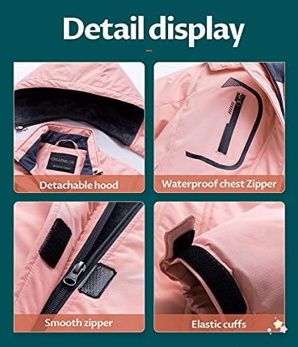 Girl's Waterproof Ski Jacket Warm Winter Snow Coat Windproof Snowboarding Rain Jacket