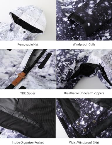 GSOU SNOW Womens Ski Jacket and Pants Set Snowsuits Snow Pants Insulated