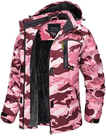 TACVASEN Women's Winter Coats Waterproof Snow Ski Jacket Warm Fleece