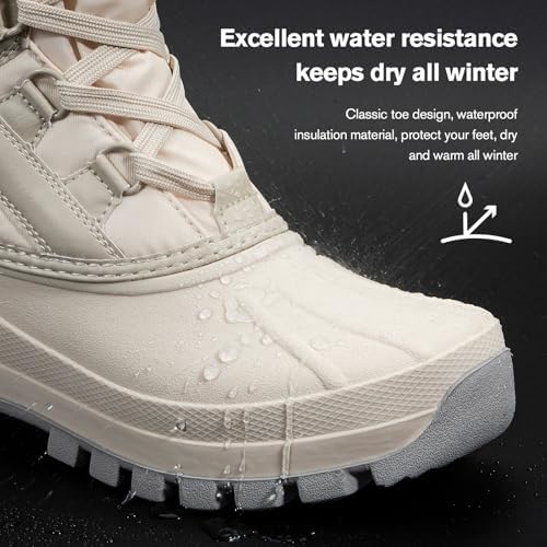 KOLILI Womens Winter Snow Boots Waterproof Warm Duck Walking Boots