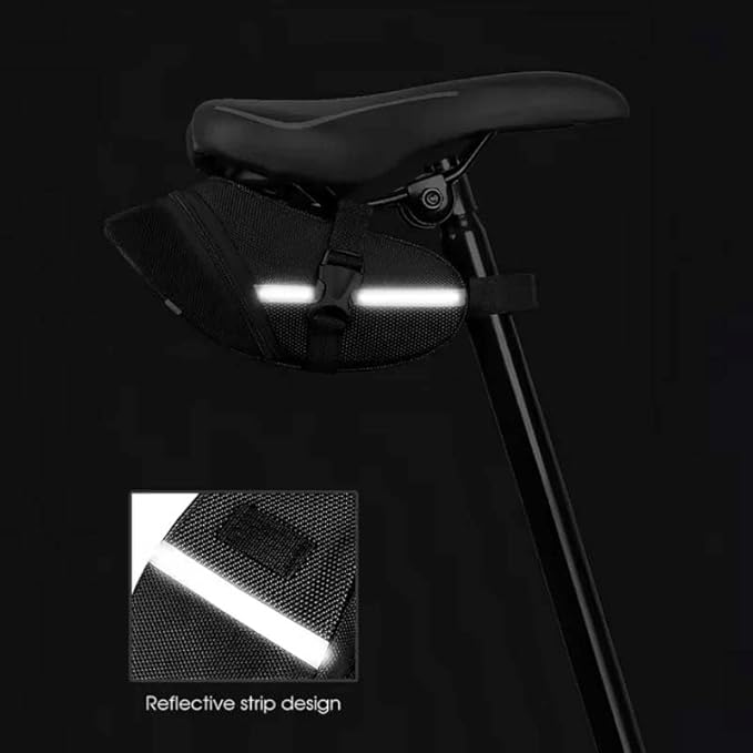 Mountain Bike Seat Bag Compact Road Bike Saddle Bag Bike Repair Tool Carrier Organizer Storage Pouch Wedge Bag Pack for Racing Bike Cycling Bicycle Spare Tubes Multi-tool Hex Wrench eBike